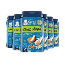 GERBER BABY CEREAL PROBIOTIC FOR CRAWLERS POWERBLEND OATMEAL LENTIL CARROT APPLE - 8 OZ - 6'LI PAKET