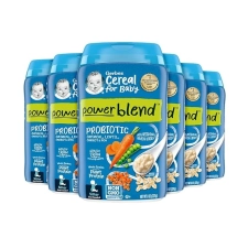 GERBER BABY CEREAL 2ND FOODS PROBIOTIC POWERBLEND OATMEAL LENTIL CARROT PEA - 8 OZ - 6'LI PAKET