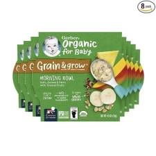 GERBER ORGANIC GRAIN & GROW MORNING BOWL, OATS, RED QUINOA & FARRO WITH TROPICAL FRUITS - 4.5 OZ - 8'LI PAKET