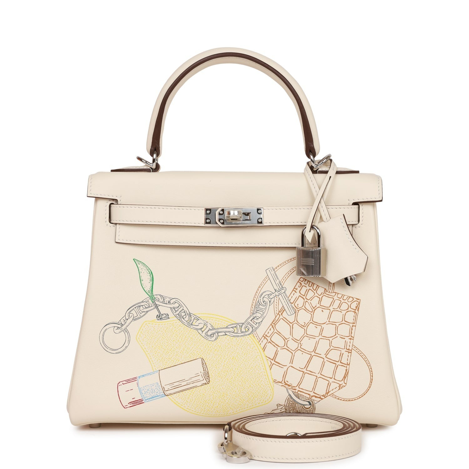 HERMES KELLY RETOURNE 25 IN & OUT NATA SWIFT PALLADIUM HARDWARE
