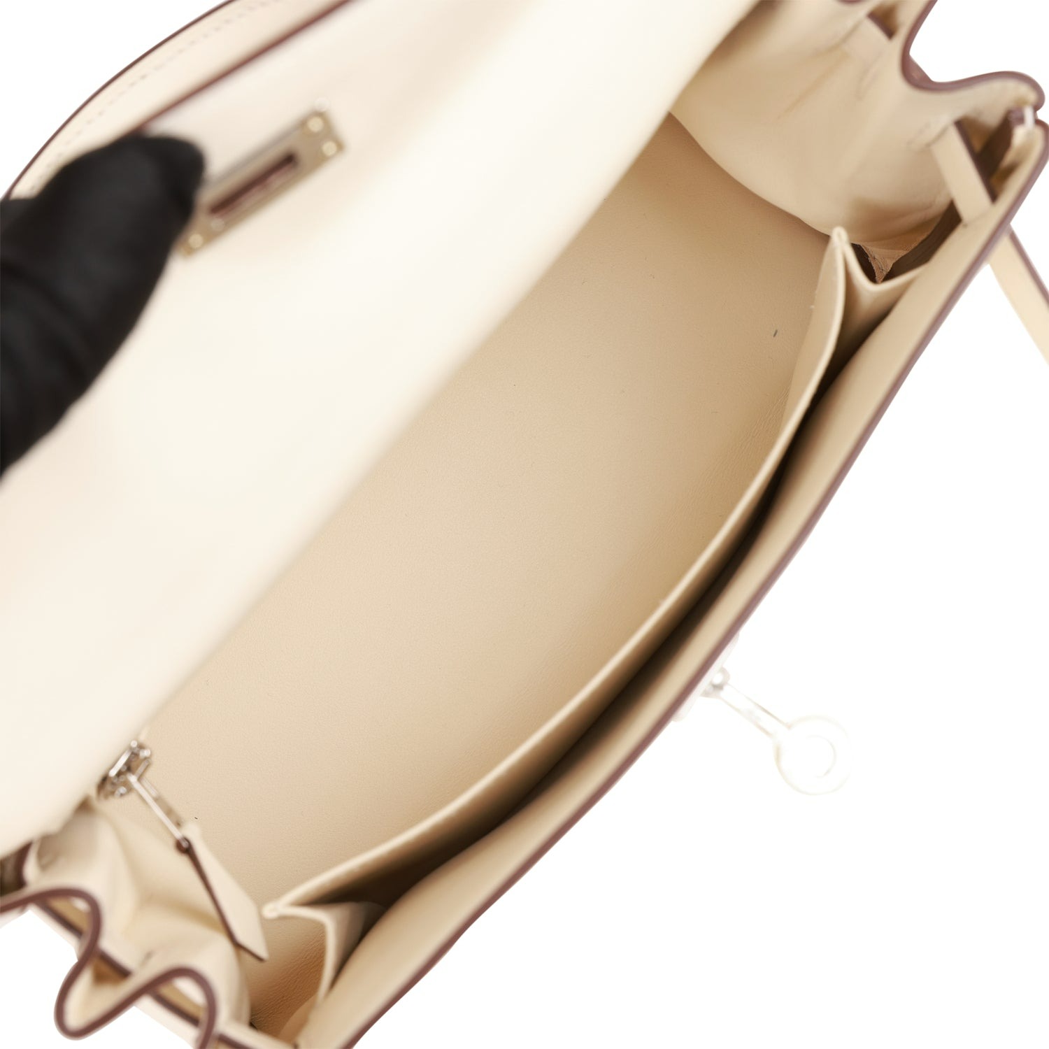 HERMES KELLY RETOURNE 25 IN & OUT NATA SWIFT PALLADIUM HARDWARE