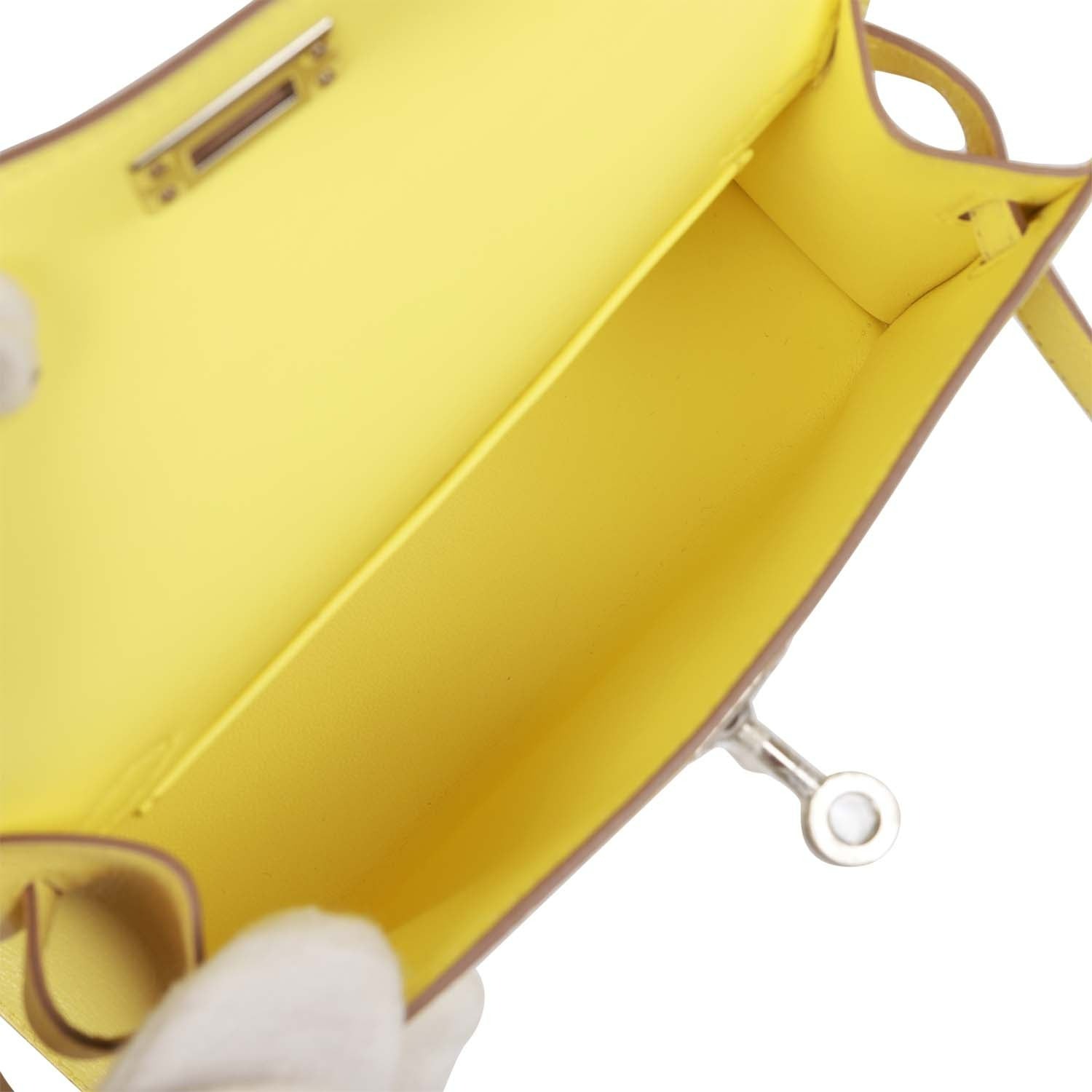 HERMES KELLY SELLIER 20 LIMONCELLO CHEVRE PALLADIUM HARDWARE