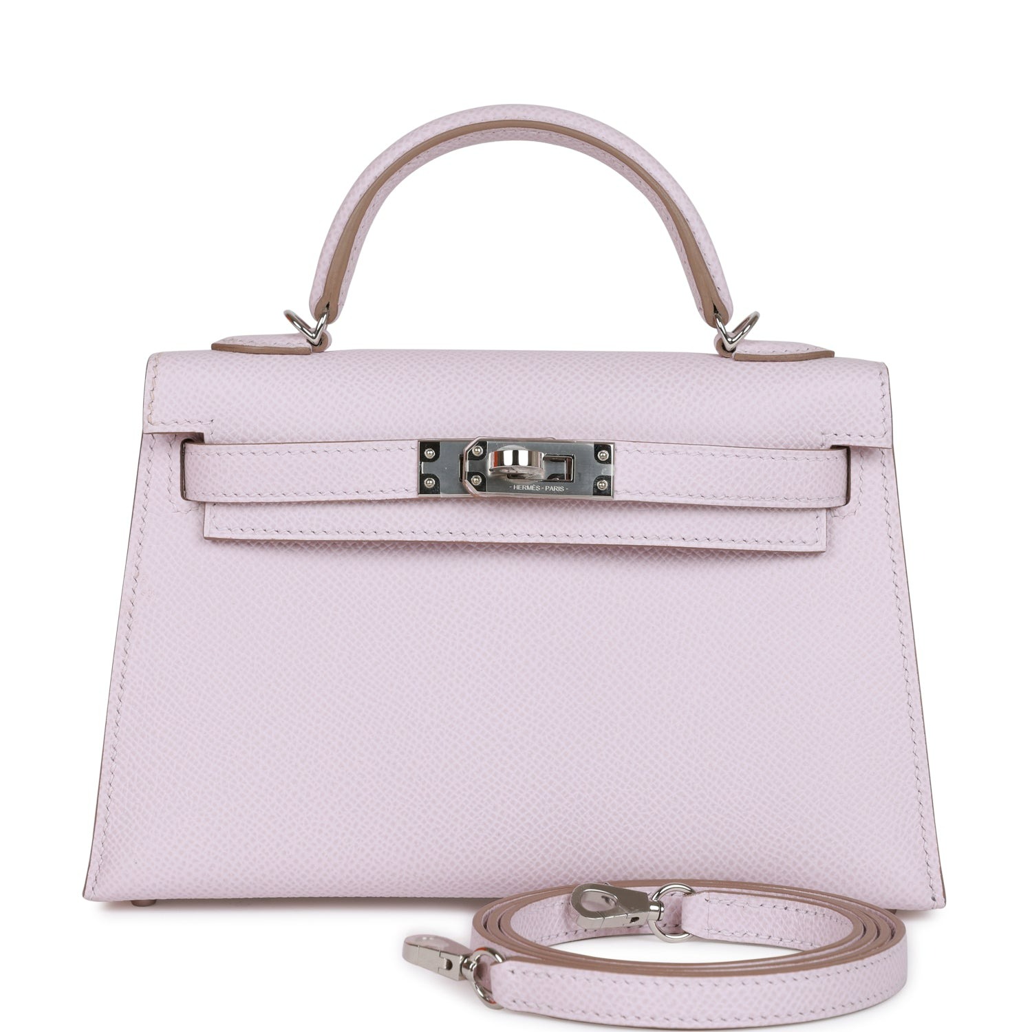 HERMES KELLY SELLIER 20 MAUVE PALE EPSOM PALLADIUM HARDWARE