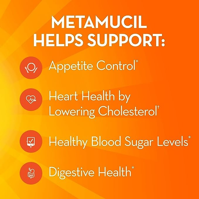 METAMUCIL PREMIUM BLEND, DAILY PSYLLIUM FIBER POWDER SUPPLEMENT - 180 KULLANIMLIK