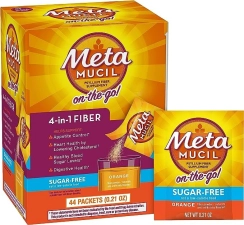 METAMUCIL FIBER 4-IN-1 PSYLLIUM FIBER SUPPLEMENT - 44 ADET
