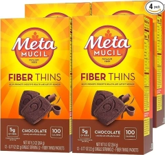 METAMUCIL FIBER THINS, DAILY PSYLLIUM HUSK FIBER SUPPLEMENT - 4'LU PAKET