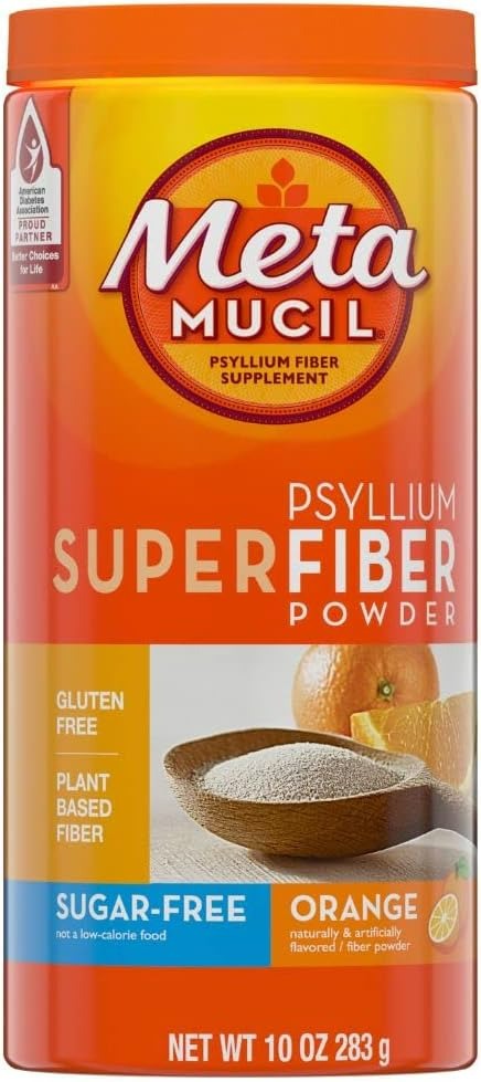 METAMUCIL PSYLLIUM SUGAR-FREE SUPER FIBER POWDER - 10 OZ