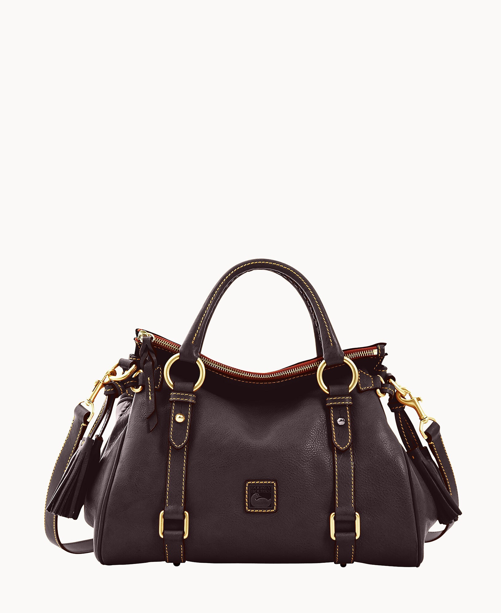 DOONEY & BOURKE FLORENTINE SATCHEL - BROWN TMORO