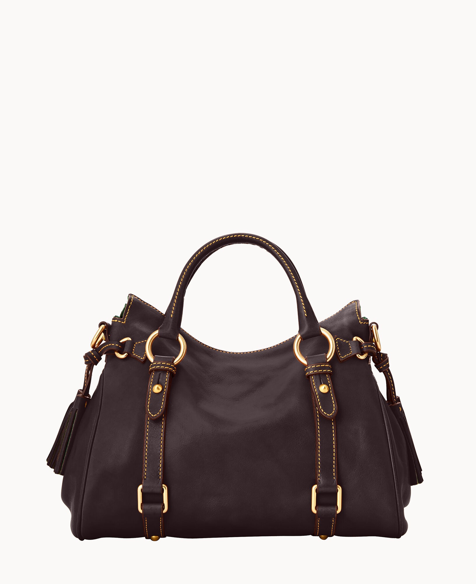 DOONEY & BOURKE FLORENTINE SATCHEL - BROWN TMORO