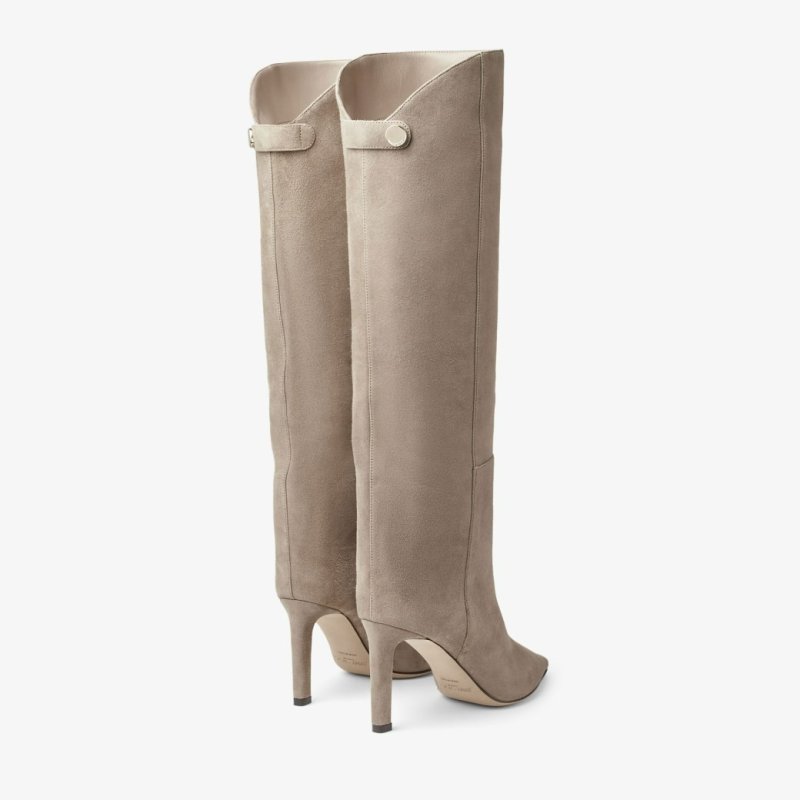 JIMMY CHOO ALIZZE KNEE BOOT 85 - TAUPE