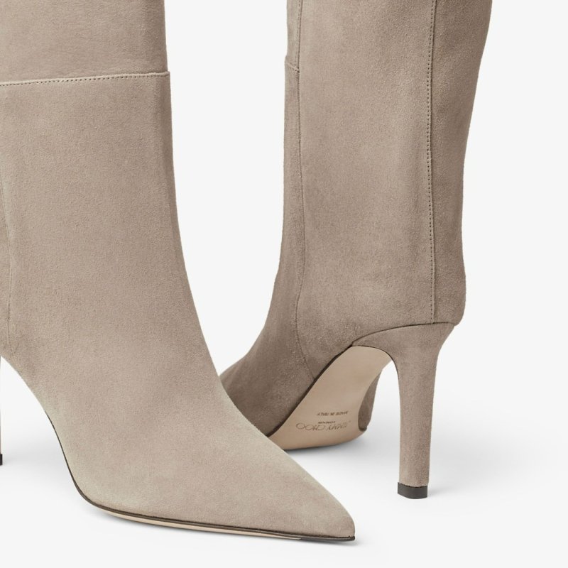 JIMMY CHOO ALIZZE KNEE BOOT 85 - TAUPE