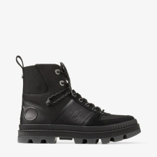 JIMMY CHOO NORMANDY/F BLACK NYLON AND LEATHER BOOTS
