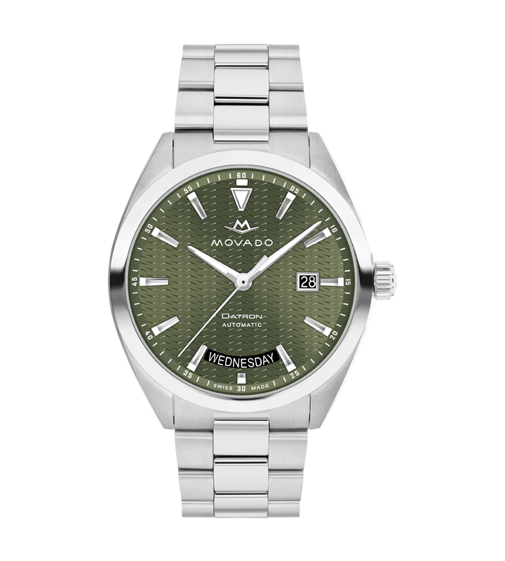MOVADO HERITAGE SERIES DATRON AUTOMATIC - GREEN SUPER-LUMINNOVA WITH INDEX