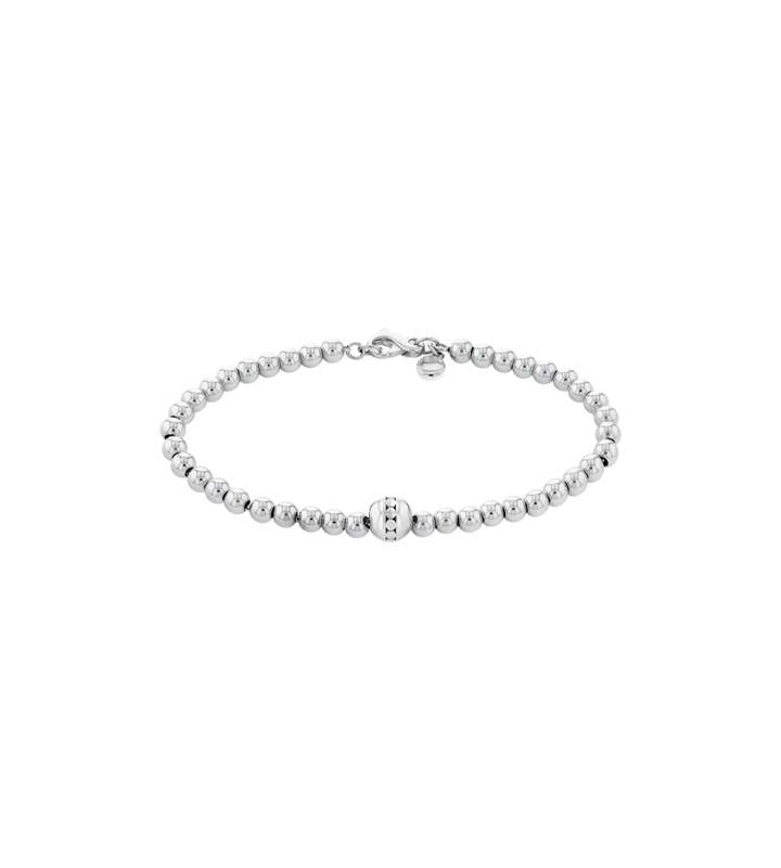 MOVADO WOMEN'S BEADED BRACELET - SILVER