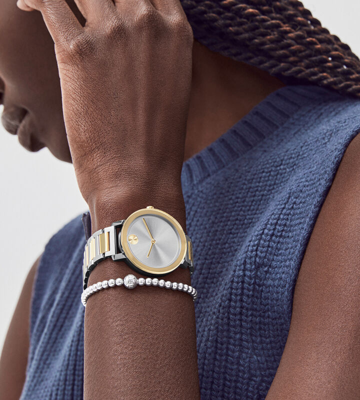 MOVADO WOMEN'S BEADED BRACELET - SILVER