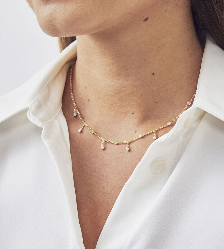 MOVADO DOT DROP NECKLACE - GOLD