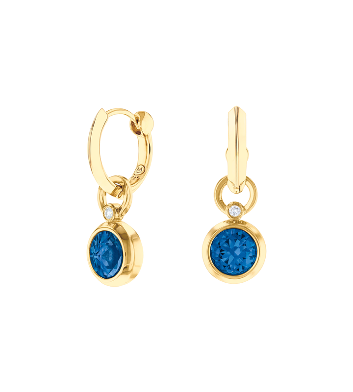 MOVADO GEMSTONE DROP HUGGIE - MAVI