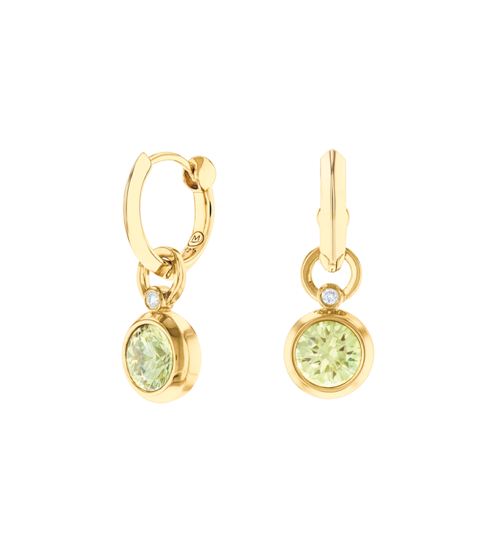 MOVADO GEMSTONE DROP HUGGIE - YESIL