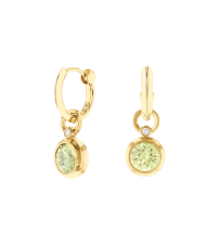 MOVADO GEMSTONE DROP HUGGIE - YESIL
