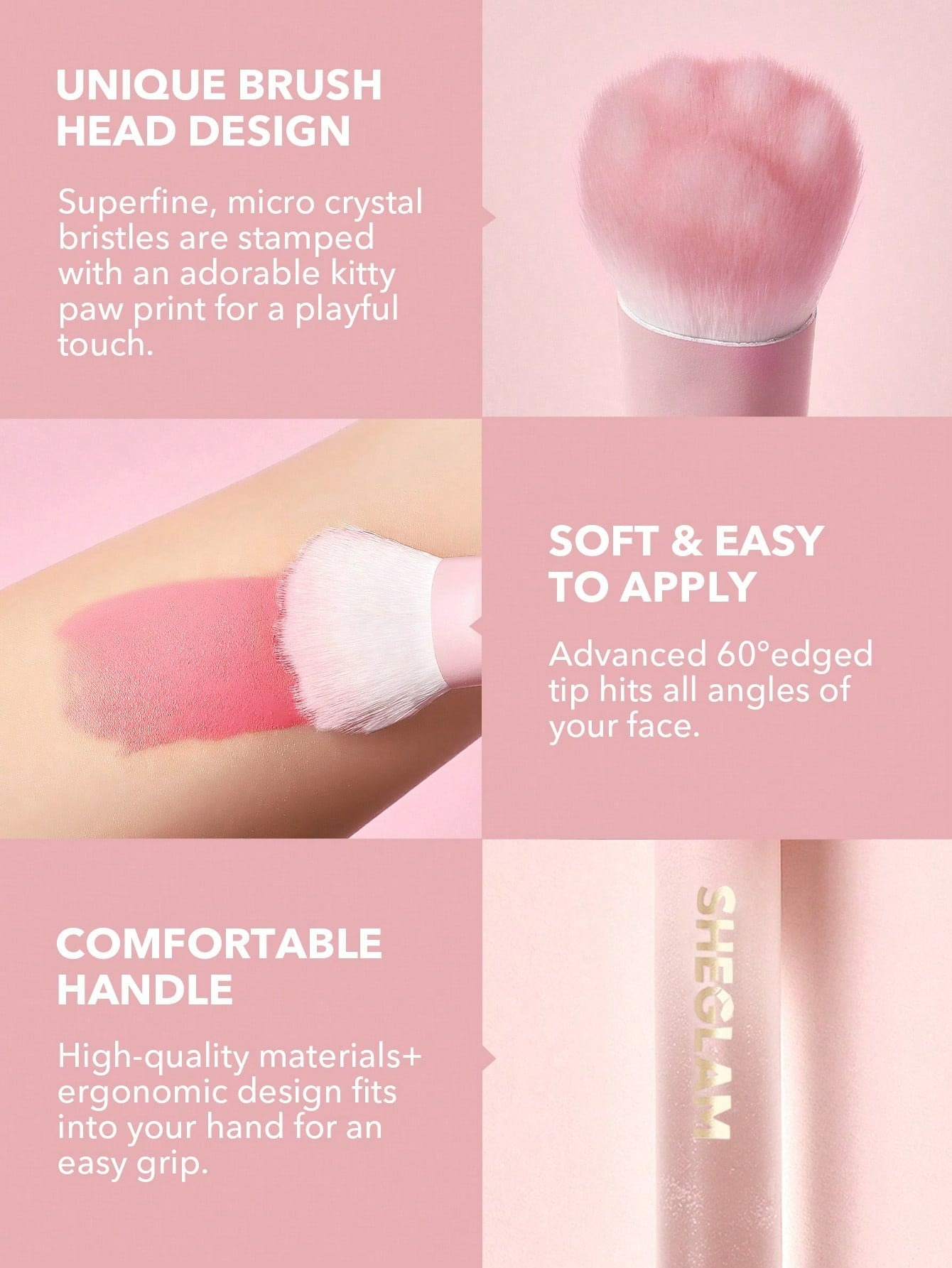 SHEGLAM  COLOR BLOOM LIQUID BLUSH BRUSH - PINK
