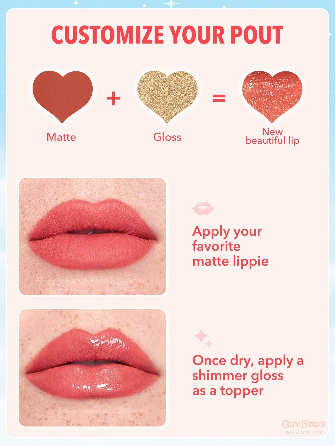 SHEGLAM CARE BEARS SHARE A SMILE LIP SET