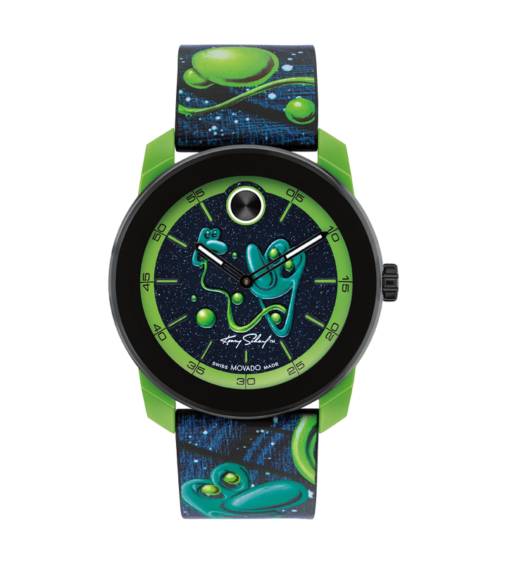 KENNY SCHARF X MOVADO - BLUE AND GREEN WITH INDEX