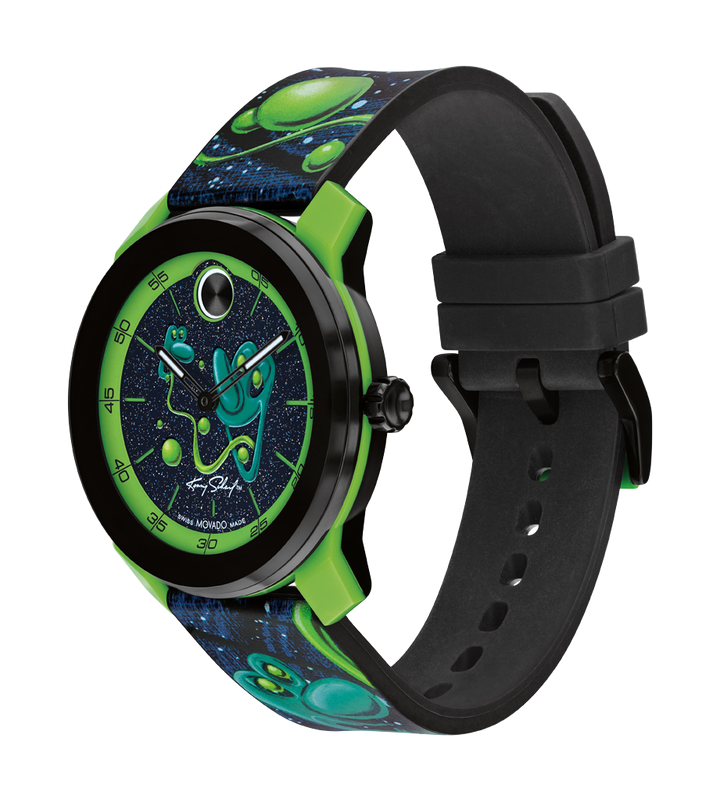 KENNY SCHARF X MOVADO - BLUE AND GREEN WITH INDEX