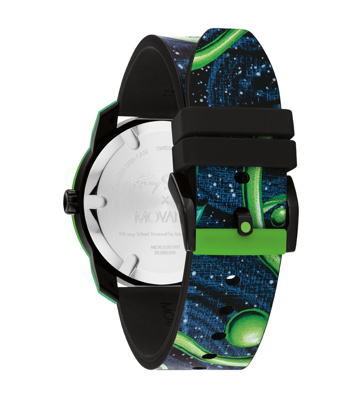 KENNY SCHARF X MOVADO - BLUE AND GREEN WITH INDEX