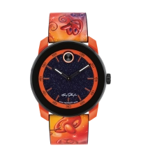 KENNY SCHARF X MOVADO - BLUE AND ORANGE WITH INDEX