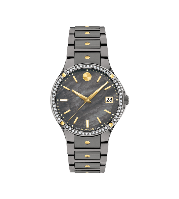 MOVADO SE - GREY MOTHER OF PEARL WITH INDEX