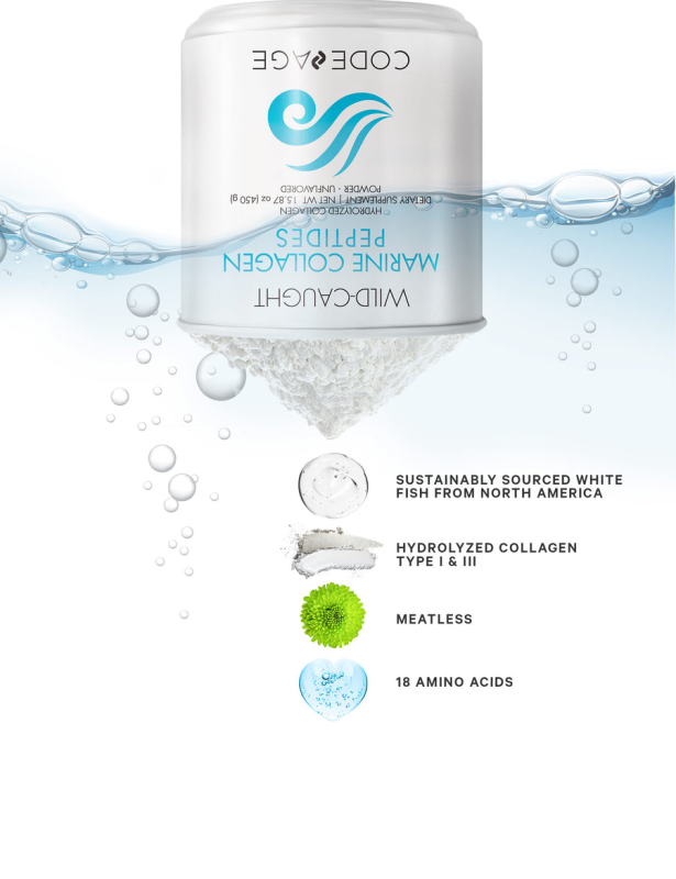CODEAGE WILD-CAUGHT MARINE COLLAGEN PEPTIDES - 15.87 OZ
