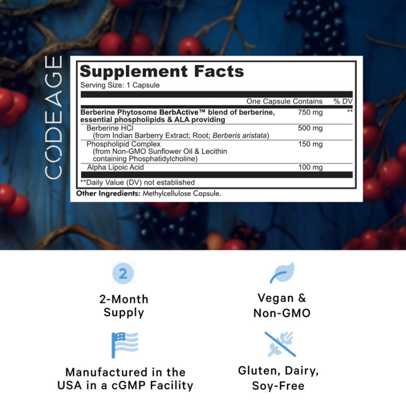 CODEAGE BERBERINE PHYTOSOME+ - 60 KAPSUL