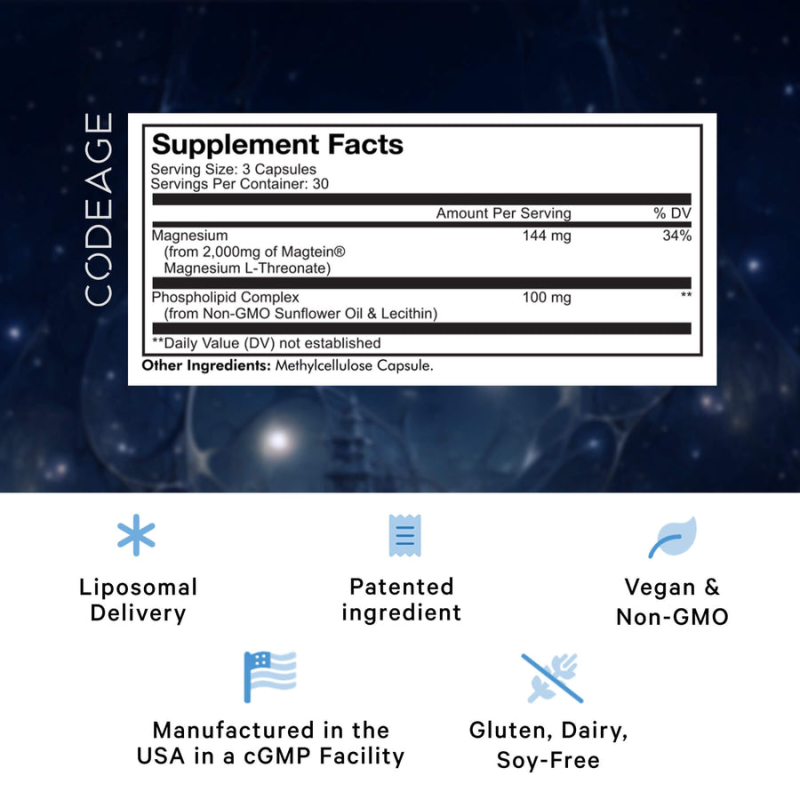 CODEAGE LIPOSOMAL MAGNESIUM L-THREONATE - 90 KAPSUL