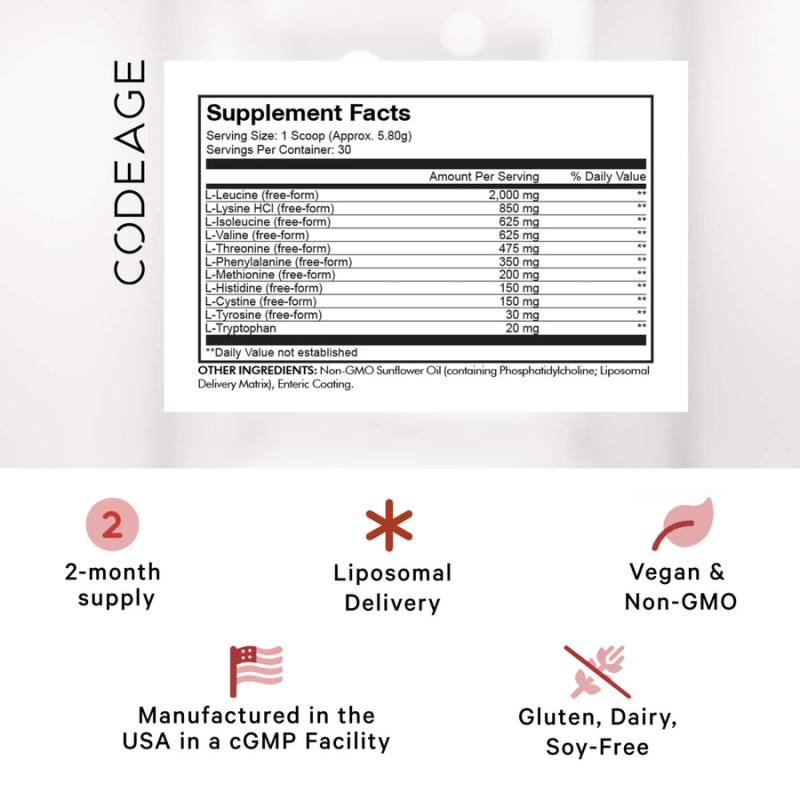CODEAGE LIPOSOMAL MULTI AMINO+ POWDER - 6.15 OZ