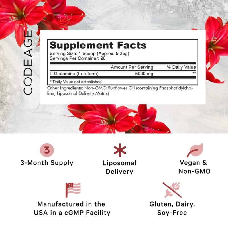 CODEAGE LIPOSOMAL L-GLUTAMINE POWDER - 16.67 OZ