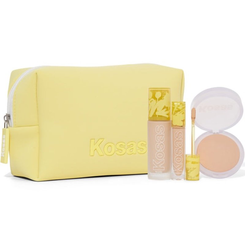 BEST SKIN EVER SET - FULL-SIZE FOUNDATION + CONCEALER + SETTING POWDER + BAG
