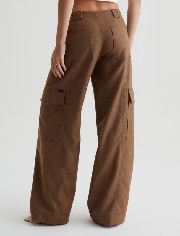 AG JEANS EMRATA X AG LOW RISE WIDE LEG AMIA - UMBER