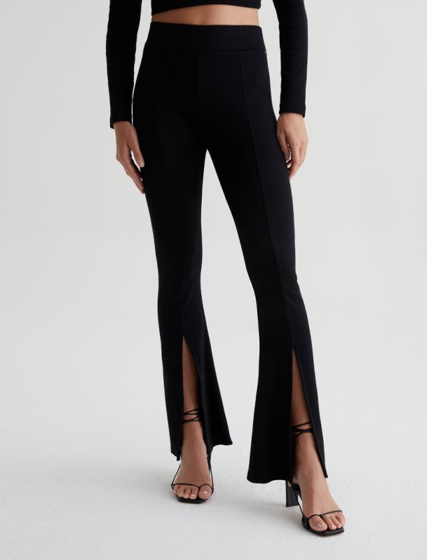 AG JEANS EMRATA X AG HIGH RISE FLARE - TRUE BLACK