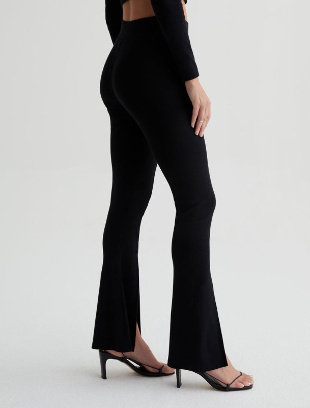 AG JEANS EMRATA X AG HIGH RISE FLARE - TRUE BLACK