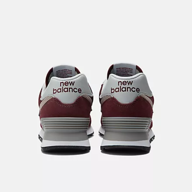 NEW BALANCE WOMEN'S 574 CORE - BURGUNDY WITH WHITE