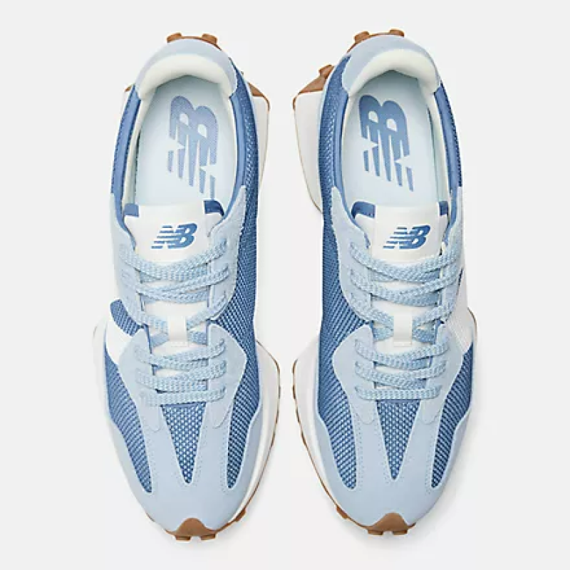 NEW BALANCE UNISEX 327 - LIGHT ARCTIC GREY WITH MERCURY BLUE