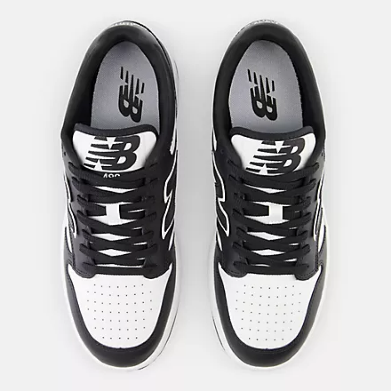 NEW BALANCE UNISEX 480 - WHITE WITH BLACK