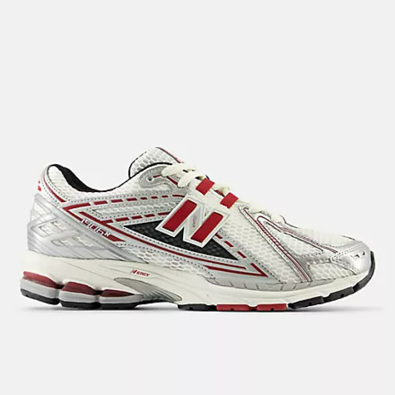 NEW BALANCE MEN'S 1906R - SILVER METALLIC WITH CLASSIC CRIMSON AND SEA SALT