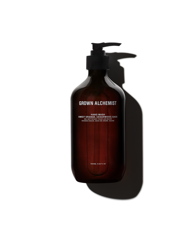 GROWN ALCHEMIST HAND WASH: SWEET ORANGE, CEDARWOOD, SAGE 500 ML