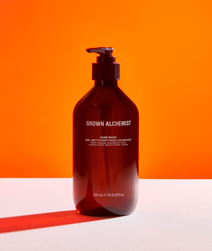GROWN ALCHEMIST HAND WASH: SWEET ORANGE, CEDARWOOD, SAGE 500 ML