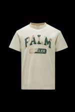 MONCLER LOGO T- SHIRT - OFF WHITE