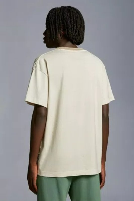 MONCLER LOGO T- SHIRT - OFF WHITE