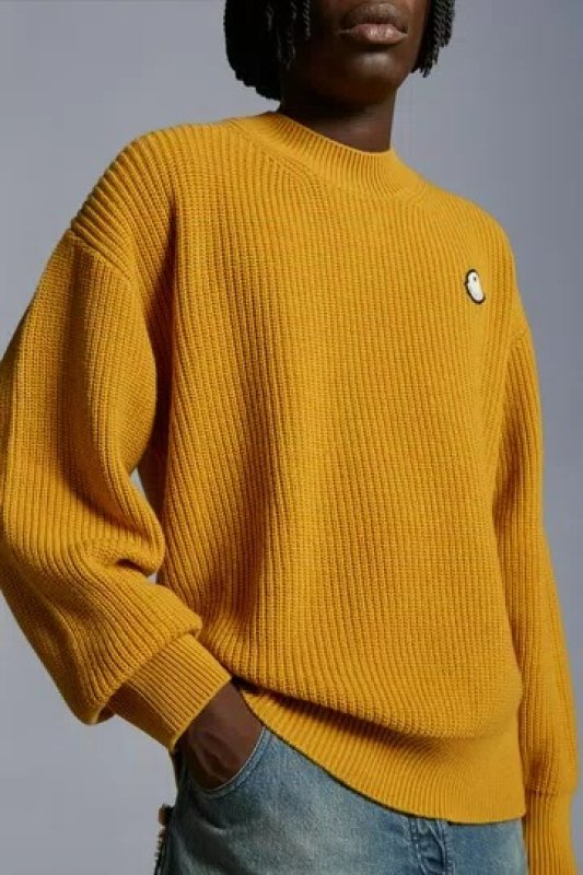 MONCLER WOOL SWEATER - YELLOW