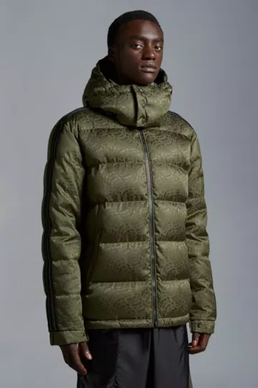 MONCLER  X ADIDAS ORIGINALS ALPBACH SHORT DOWN JACKET - DARK GREEN