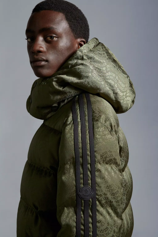 MONCLER  X ADIDAS ORIGINALS ALPBACH SHORT DOWN JACKET - DARK GREEN
